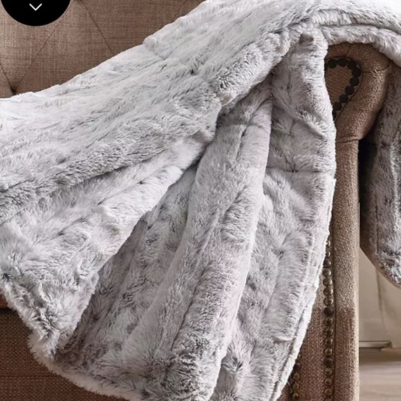 Christian Siriano Other - Christian Siriano Soft Gray Faux Fur Throw in Gift Box New